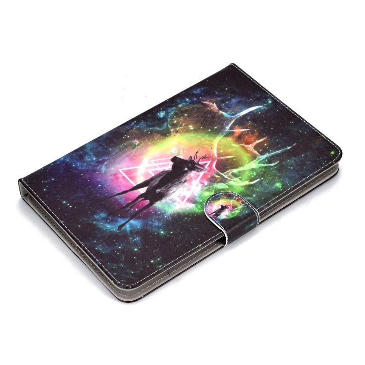 For 7 inch Universal Tablet PC Colored Drawing Pattern Horizontal Flip PU Leather Case with Holder & Card Slot(Starry Deer) - 7 inch by buy2fix | Online Shopping UK | buy2fix