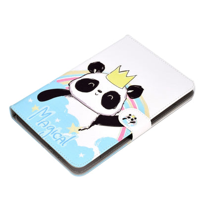 For 7 inch Universal Tablet PC Colored Drawing Pattern Horizontal Flip PU Leather Case with Holder & Card Slot(Crown Panda) - 7 inch by buy2fix | Online Shopping UK | buy2fix