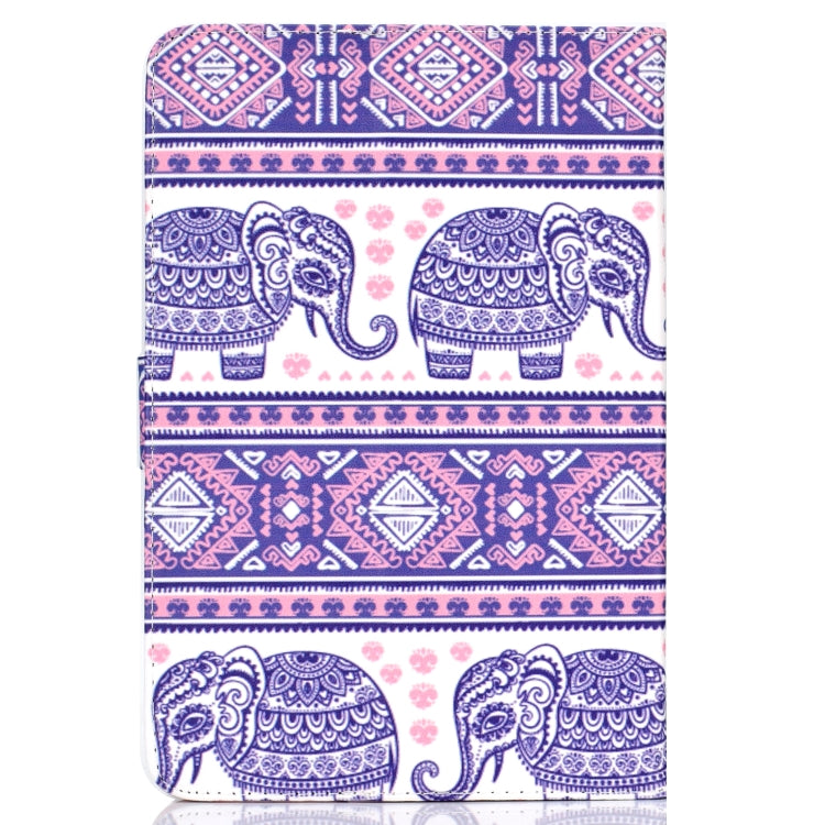 For 8 inch Universal Tablet PC Colored Drawing Pattern Horizontal Flip PU Leather Case with Holder & Card Slot(Totem Elephant) - 7 inch by buy2fix | Online Shopping UK | buy2fix