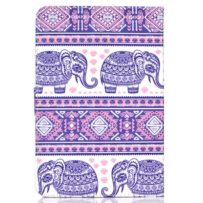 For 8 inch Universal Tablet PC Colored Drawing Pattern Horizontal Flip PU Leather Case with Holder & Card Slot(Totem Elephant) - 7 inch by buy2fix | Online Shopping UK | buy2fix