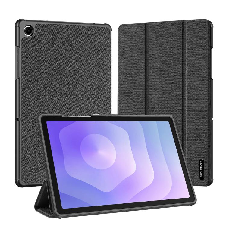 For Samsung Galaxy Tab A11+ / A9+ DUX DUCIS Domo Series Magnetic Flip Leather Tablet Case(Black) by DUX DUCIS