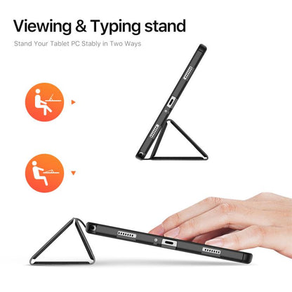 For Samsung Galaxy Tab A11+ / A9+ DUX DUCIS Domo Series Magnetic Flip Leather Tablet Case(Black) by DUX DUCIS