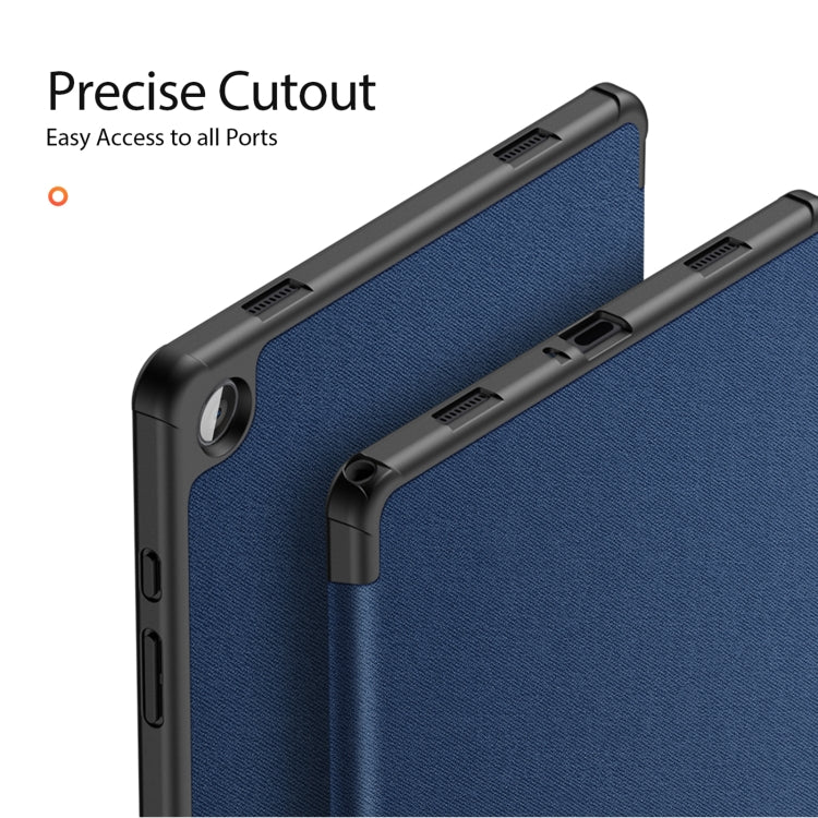 For Samsung Galaxy Tab A9+ DUX DUCIS Domo Series Magnetic Flip Leather Tablet Case(Blue) - Galaxy Tab A9+ by DUX DUCIS | Online Shopping UK | buy2fix