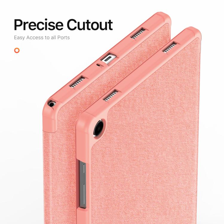 For Samsung Galaxy Tab A11+ / A9+ DUX DUCIS Domo Series Magnetic Flip Leather Tablet Case(Pink) by DUX DUCIS