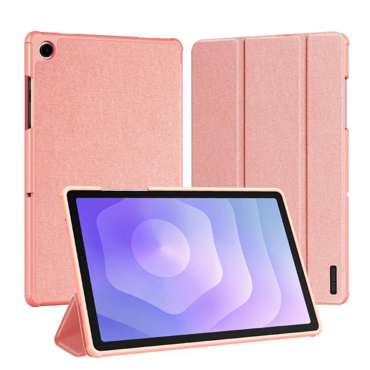 For Samsung Galaxy Tab A11+ / A9+ DUX DUCIS Domo Series Magnetic Flip Leather Tablet Case(Pink) by DUX DUCIS