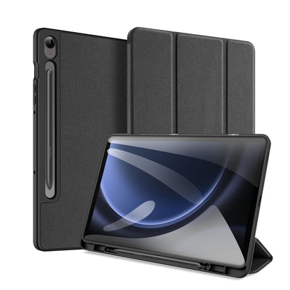 For Samsung Galaxy Tab S9 FE / S10 FE DUX DUCIS Domo Series Magnetic Flip Leather Tablet Case(Black) by DUX DUCIS