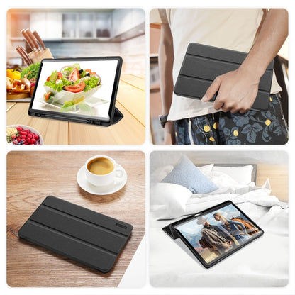 For Samsung Galaxy Tab S9 FE / S10 FE DUX DUCIS Domo Series Magnetic Flip Leather Tablet Case(Black) by DUX DUCIS