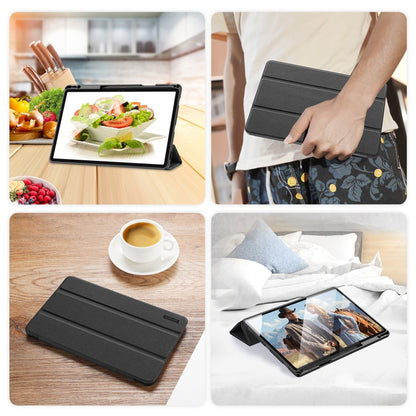 For Samsung Galaxy Tab S10+ DUX DUCIS Domo Series Magnetic Flip Leather Tablet Case(Black) - Other Galaxy Tab PC by DUX DUCIS | Online Shopping UK | buy2fix