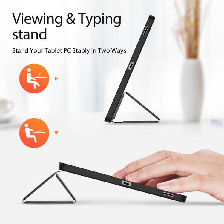 For Samsung Galaxy Tab S10 FE+ DUX DUCIS Domo Series Magnetic Flip Leather Tablet Case(Black) - Galaxy Tab S10 FE+ by DUX DUCIS | Online Shopping UK | buy2fix