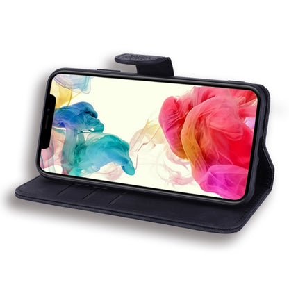 For iPhone 16 Plus Mandala Embossed Dual-Fold Calf Leather Phone Case(Black) by buy2fix