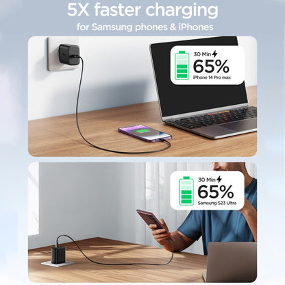 JOYROOM JR-TCF11 25W USB-C / Type-C Port Fast Charger with Cable Set, EU Plug(White) - USB Charger by JOYROOM | Online Shopping UK | buy2fix