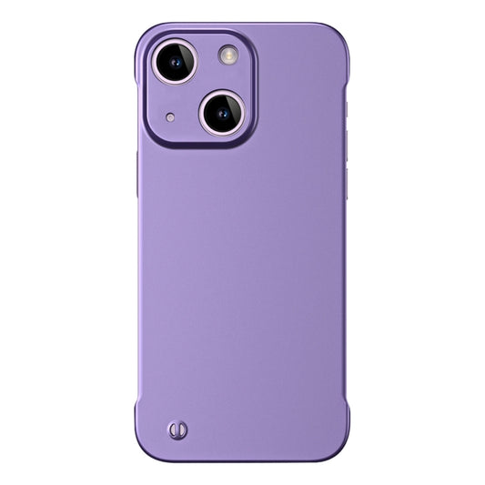 For iPhone 15 Plus Frameless Metallic Paint Hybrid PC Phone Case(Deep Purple) - iPhone 15 Plus Cases by buy2fix | Online Shopping UK | buy2fix