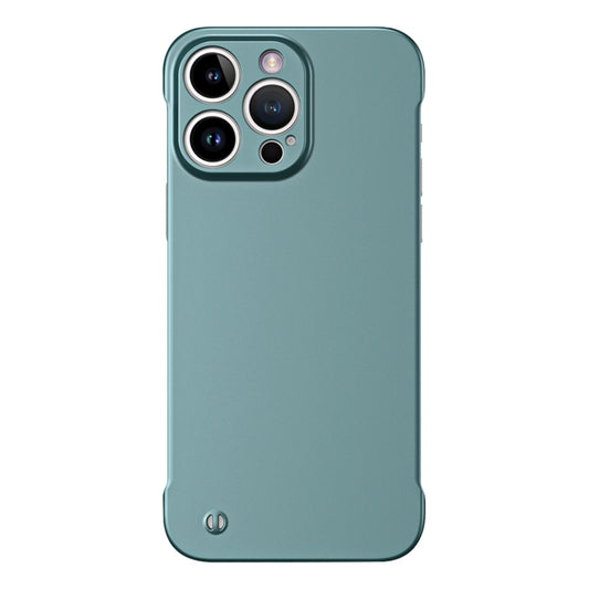 For iPhone 13 Pro Frameless Metallic Paint Hybrid PC Phone Case(Green) - iPhone 13 Pro Cases by buy2fix | Online Shopping UK | buy2fix