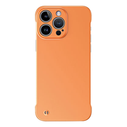 For iPhone 13 Pro Frameless Metallic Paint Hybrid PC Phone Case(Orange) - iPhone 13 Pro Cases by buy2fix | Online Shopping UK | buy2fix