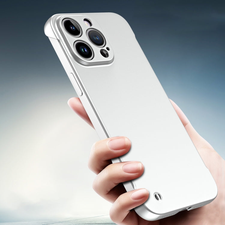 For iPhone 11 Pro Max Frameless Metallic Paint Hybrid PC Phone Case(Space Silver) - iPhone 11 Pro Max Cases by buy2fix | Online Shopping UK | buy2fix