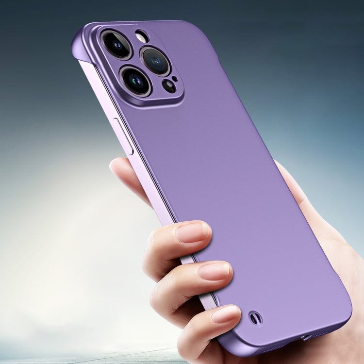 For iPhone 11 Pro Frameless Metallic Paint Hybrid PC Phone Case(Deep Purple) - iPhone 11 Pro Cases by buy2fix | Online Shopping UK | buy2fix