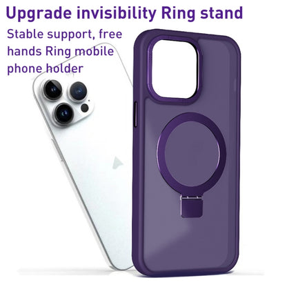 For iPhone 15 Skin Feel MagSafe Magnetic Holder Phone Case(Matte White) by buy2fix