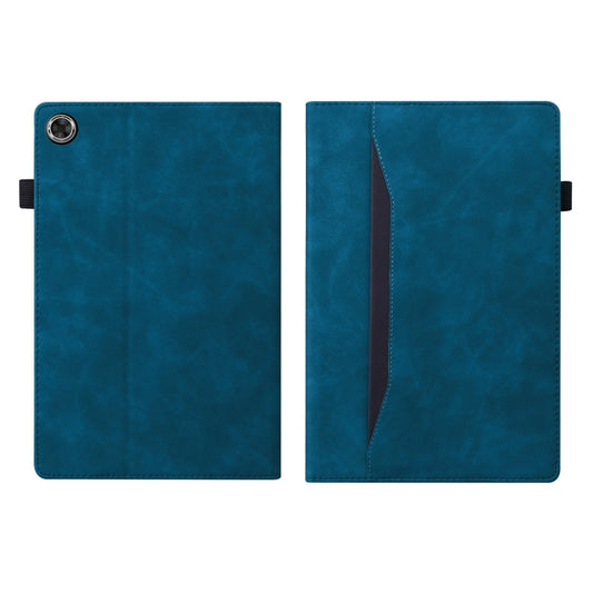 For Samsung Galaxy Tab A9 / A11 Splicing Shockproof Leather Tablet Case(Blue) by buy2fix