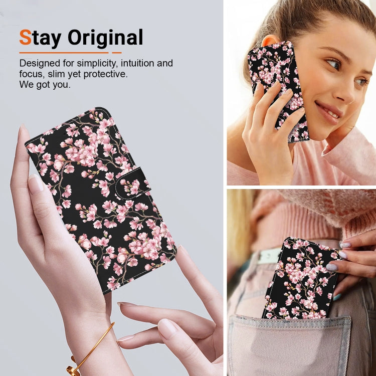 For Google Pixel 9 Crystal Texture Colored Drawing Leather Phone Case(Plum Bossom) - Google Cases by buy2fix | Online Shopping UK | buy2fix