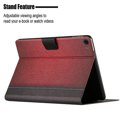 For Samsung Galaxy Tab A11 / A9 Stitching Solid Color Smart PU Tablet Case with Sleep / Wake-up Function(Red) by buy2fix