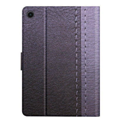 For Samsung Galaxy Tab A11 / A9 Stitching Solid Color Smart PU Tablet Case with Sleep / Wake-up Function(Grey) by buy2fix