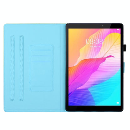 For Samsung Galaxy Tab A11+ / A9+ Coloured Drawing Stitching Smart PU Tablet Case with Sleep / Wake-up Function(Panda) by buy2fix