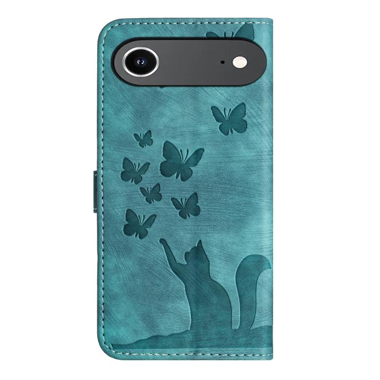 For iPhone Air Butterfly Cat Embossing Flip Leather Phone Case(Wathet) - iPhone Air Cases by buy2fix | Online Shopping UK | buy2fix
