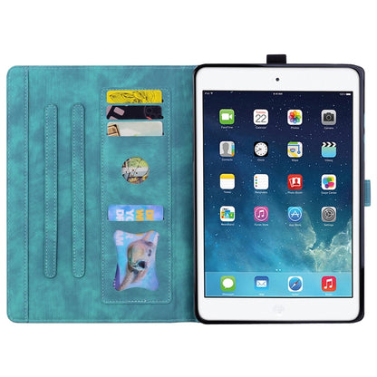 For iPad Pro 9.7 / 9.7 2018 / 2017 Cartoon Sakura Cat Embossed Smart Leather Tablet Case(Green) - iPad Pro 9.7 inch Cases by buy2fix | Online Shopping UK | buy2fix