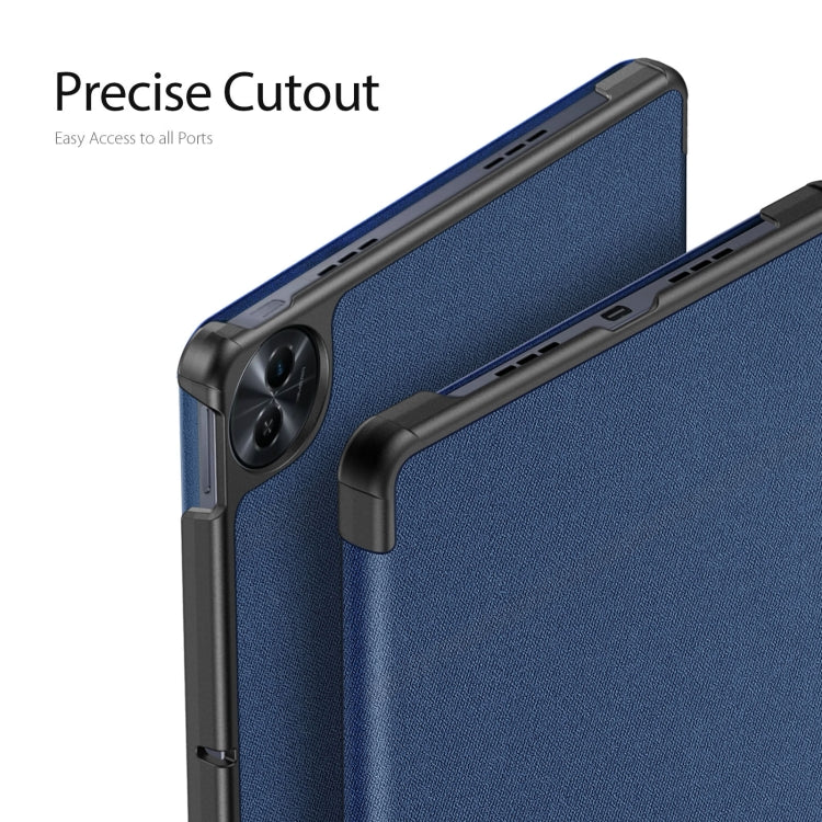 For Realme Pad 2 11.5 DUX DUCIS Domo Series Magnetic Flip Leather Tablet Case(Blue) - Realme by DUX DUCIS | Online Shopping UK | buy2fix