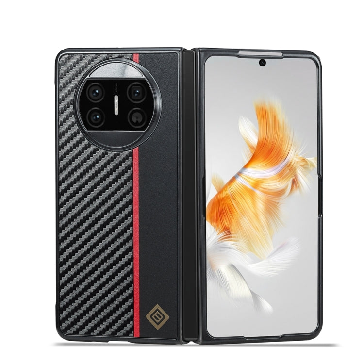 For Huawei Mate X3 LC.IMEEKE 3 in 1 Carbon Fiber Texture Shockproof Phone Case(Black) - Huawei Cases by LC.IMEEKE | Online Shopping UK | buy2fix