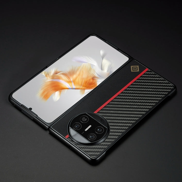For Huawei Mate X3 LC.IMEEKE 3 in 1 Carbon Fiber Texture Shockproof Phone Case(Black) - Huawei Cases by LC.IMEEKE | Online Shopping UK | buy2fix
