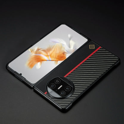 For Huawei Mate X3 LC.IMEEKE 3 in 1 Carbon Fiber Texture Shockproof Phone Case(Black) - Huawei Cases by LC.IMEEKE | Online Shopping UK | buy2fix