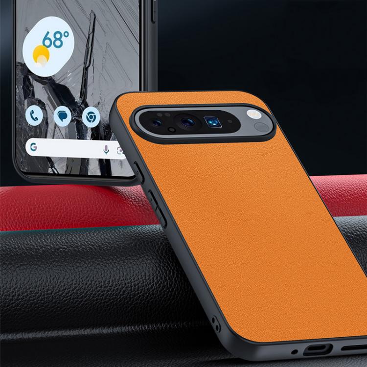 For Google Pixel 10 / 10 Pro Ultra-thin Plain Skin Leather Phone Case(Black) - Google Cases by buy2fix | Online Shopping UK | buy2fix