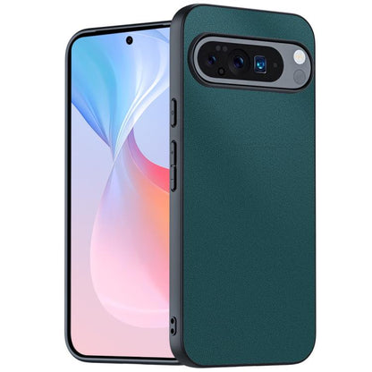 For Google Pixel 10 / 10 Pro Ultra-thin Plain Skin Leather Phone Case(Green) - Google Cases by buy2fix | Online Shopping UK | buy2fix