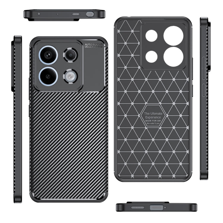 For Xiaomi Redmi Note 13 Pro+ Carbon Fiber Texture Shockproof TPU Phone Case(Black) - Note 13 Pro+ Cases by buy2fix | Online Shopping UK | buy2fix