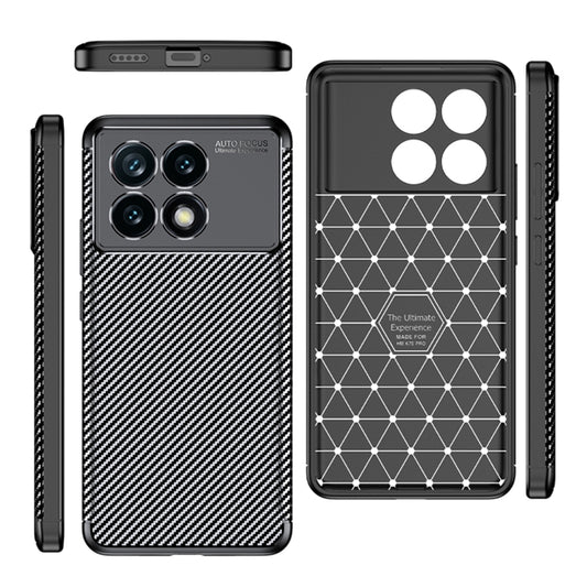 For Xiaomi Redmi K70 Carbon Fiber Texture Shockproof TPU Phone Case(Black) by buy2fix