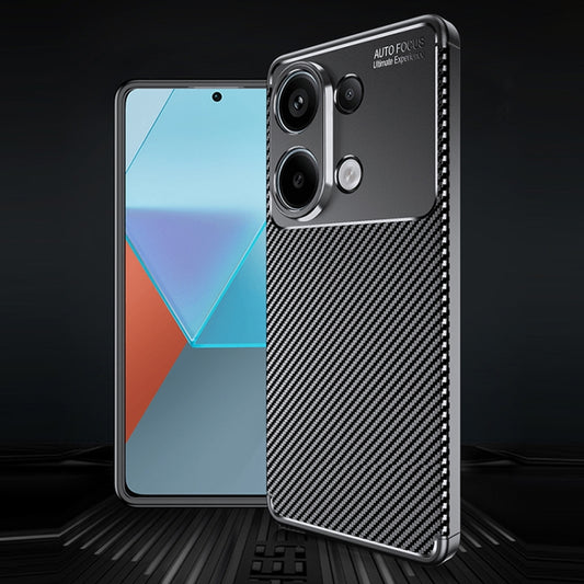 For Xiaomi Redmi Note 13 Pro 4G Carbon Fiber Texture Shockproof TPU Phone Case(Black) by buy2fix
