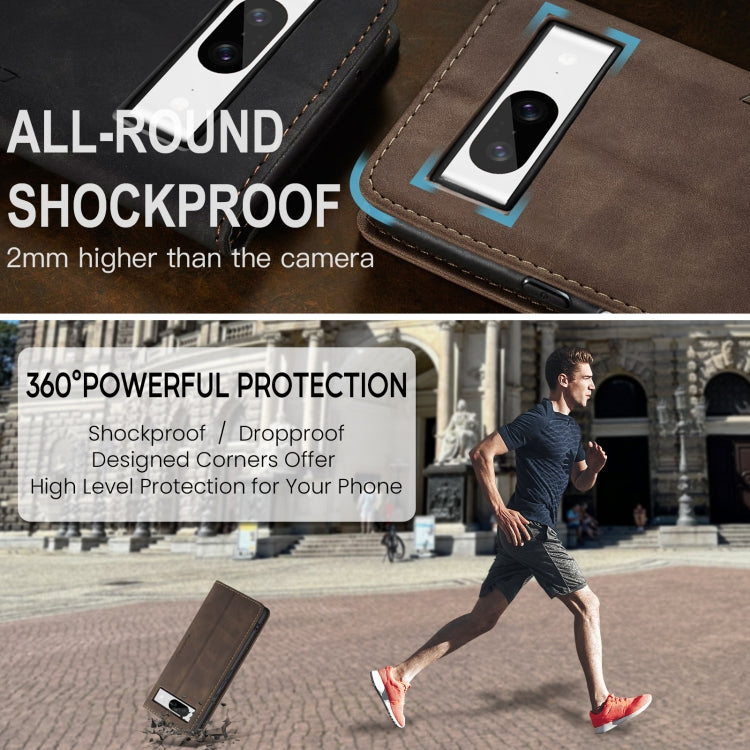 For Google Pixel 8 CaseMe 013 Multifunctional Horizontal Flip Leather Phone Case(Coffee) by CaseMe