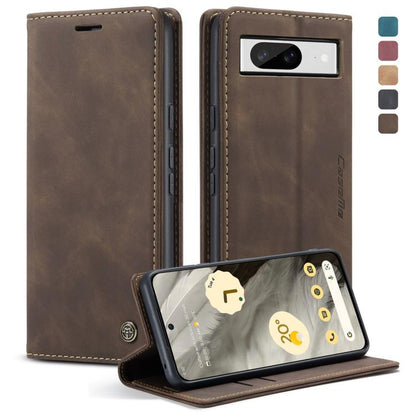 For Google Pixel 8 CaseMe 013 Multifunctional Horizontal Flip Leather Phone Case(Coffee) by CaseMe
