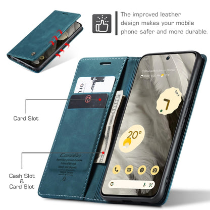 For Google Pixel 8 CaseMe 013 Multifunctional Horizontal Flip Leather Phone Case(Blue) by CaseMe