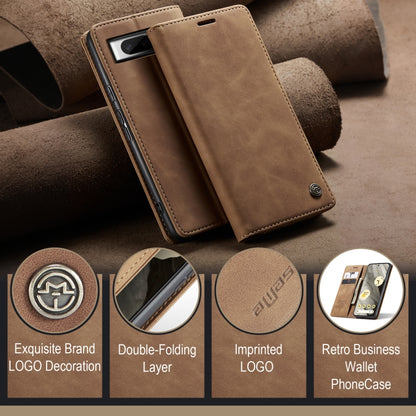 For Google Pixel 8 CaseMe 013 Multifunctional Horizontal Flip Leather Phone Case(Brown) by CaseMe