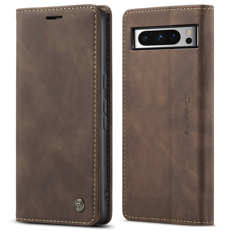 For Google Pixel 8 Pro CaseMe 013 Multifunctional Horizontal Flip Leather Phone Case(Coffee) by CaseMe