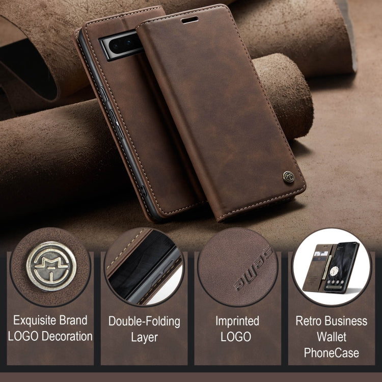 For Google Pixel 8 Pro CaseMe 013 Multifunctional Horizontal Flip Leather Phone Case(Coffee) by CaseMe