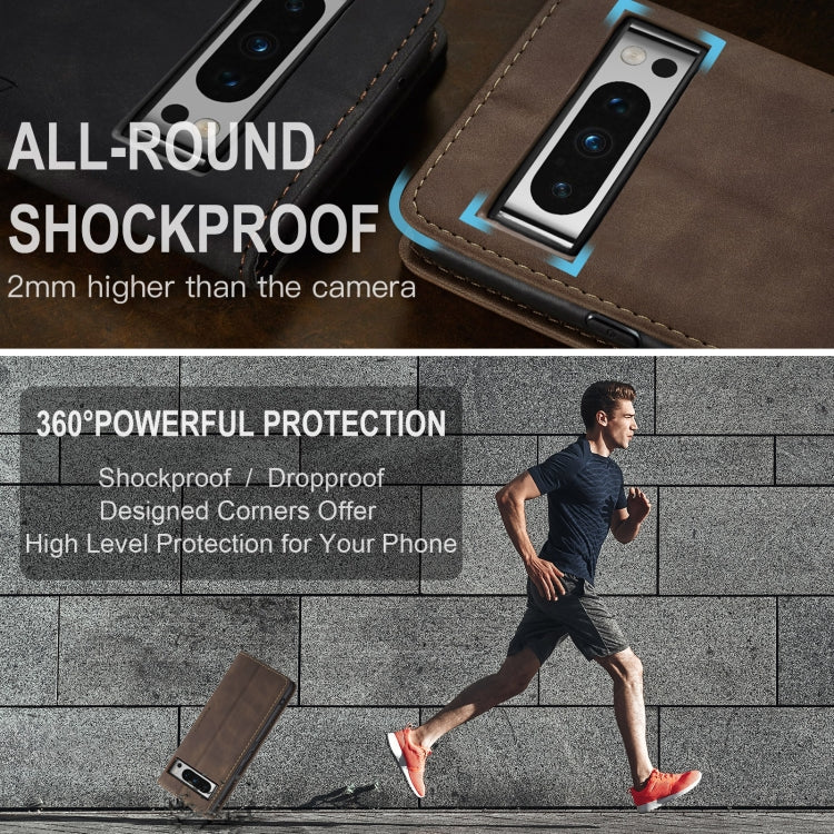 For Google Pixel 8 Pro CaseMe 013 Multifunctional Horizontal Flip Leather Phone Case(Coffee) by CaseMe