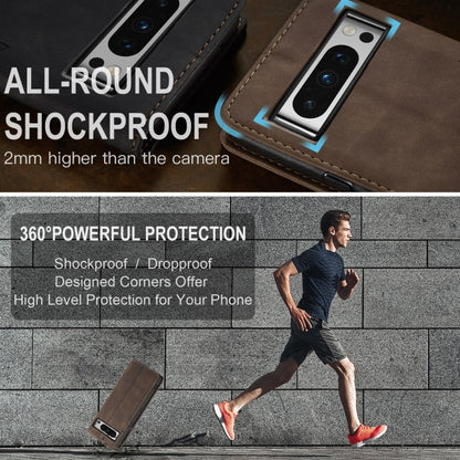 For Google Pixel 8 Pro CaseMe 013 Multifunctional Horizontal Flip Leather Phone Case(Coffee) by CaseMe