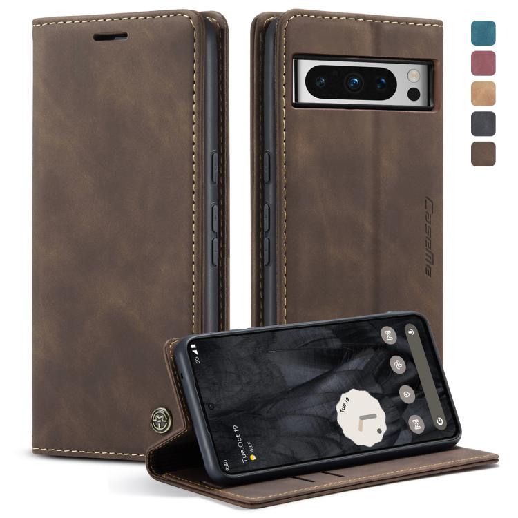 For Google Pixel 8 Pro CaseMe 013 Multifunctional Horizontal Flip Leather Phone Case(Coffee) by CaseMe