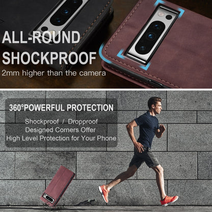 For Google Pixel 8 Pro CaseMe 013 Multifunctional Horizontal Flip Leather Phone Case(Wine Red) by CaseMe
