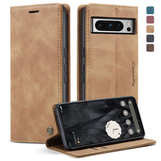 For Google Pixel 8 Pro CaseMe 013 Multifunctional Horizontal Flip Leather Phone Case(Brown) by CaseMe