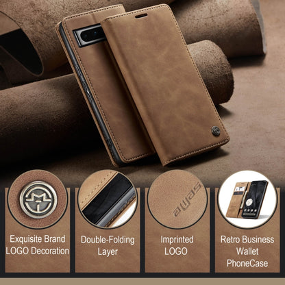 For Google Pixel 8 Pro CaseMe 013 Multifunctional Horizontal Flip Leather Phone Case(Brown) by CaseMe