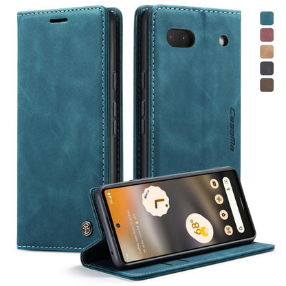 For Google Pixel 6A CaseMe 013 Multifunctional Horizontal Flip Leather Phone Case(Blue) by CaseMe